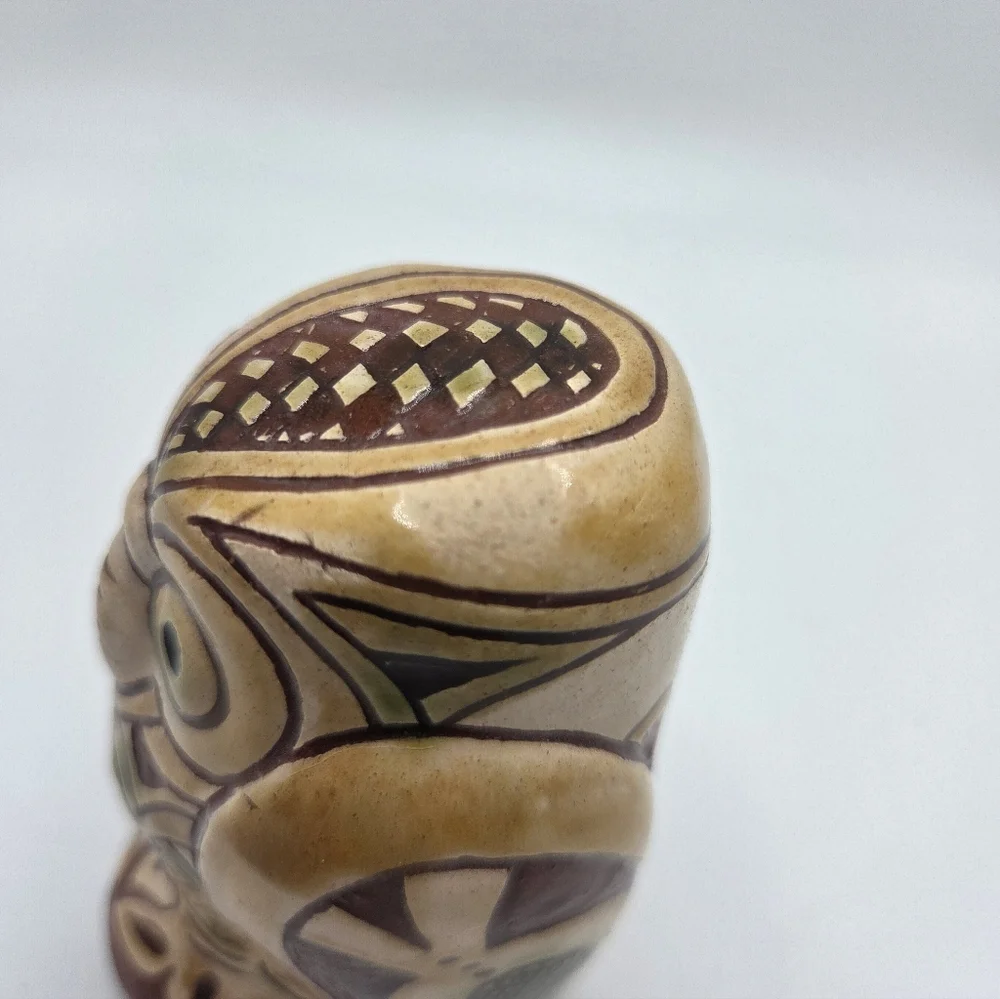 Handcrafted Bulgaruan Brown Owl Terra Cotta  Figurine - Picture 6 of 7